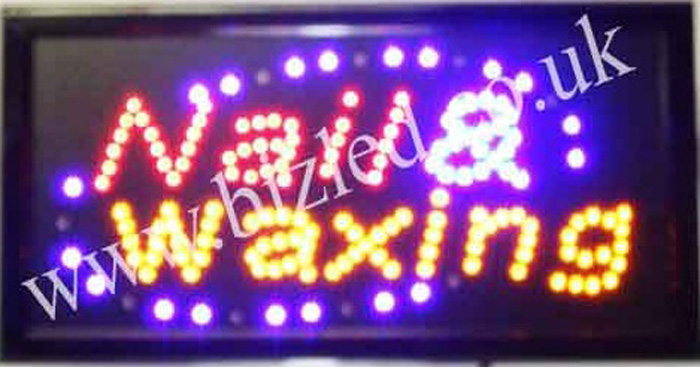 2 mode Flashing NAILS WAXING beauty led new window Shop signs