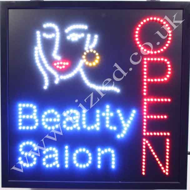 QUALITY FLASHING OPEN BEAUTY SALON LED new shop signs