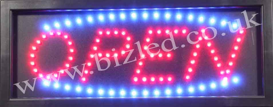 QUALITY FLASHING OPEN LED new window shop signs