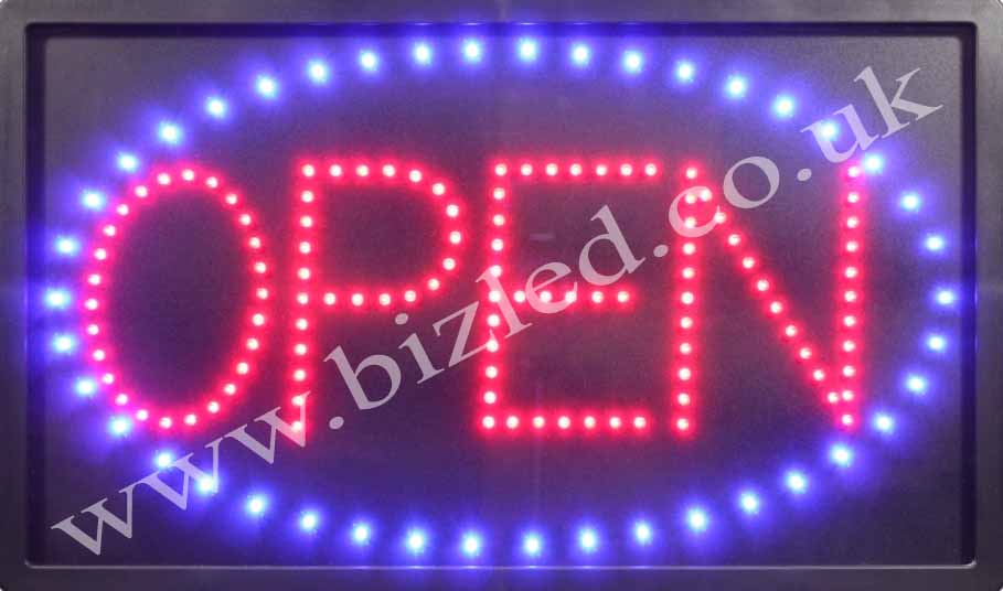 QUALITY FLASHING OPEN LED new window shop signs