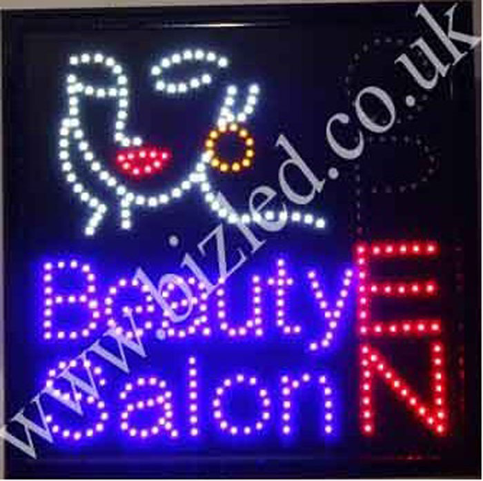 Large 2 mode Flashing BEAUTY SALON led new window Shop signs