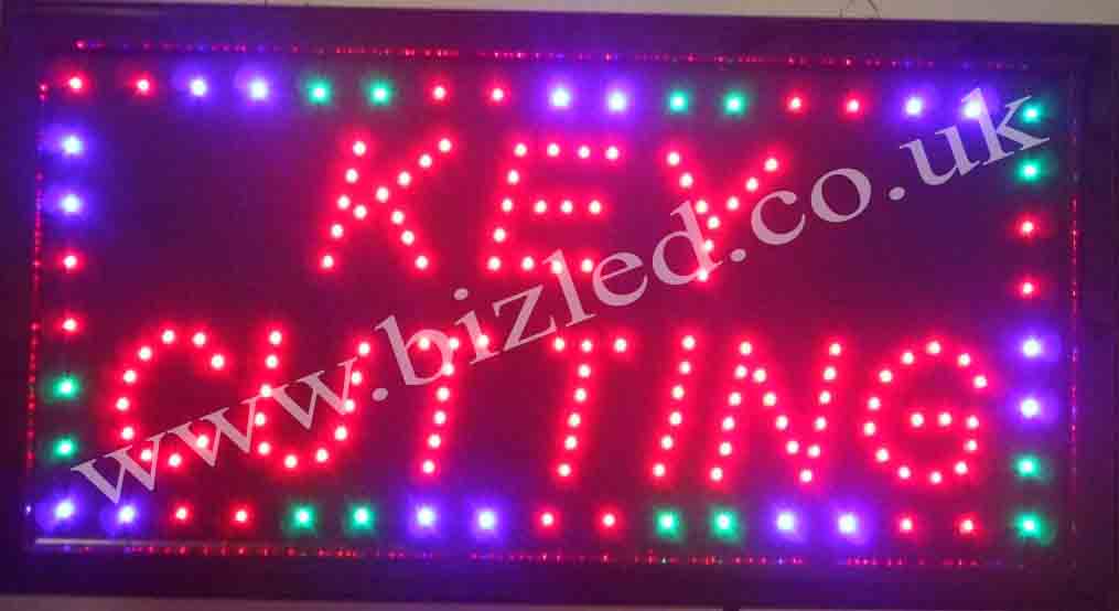 2 mode Flashing KEY CUTTING led new window Shop signs