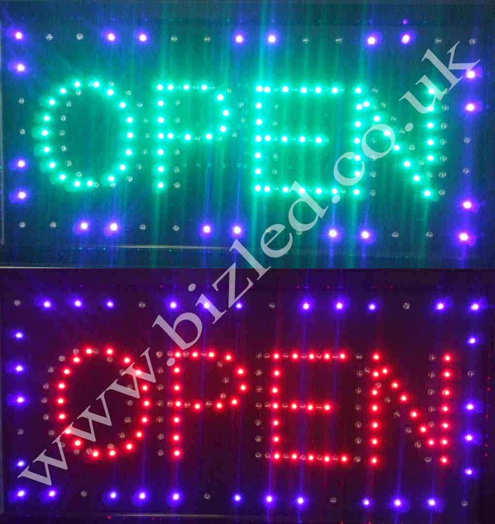 2 mode Flashing open led new window Shop signs