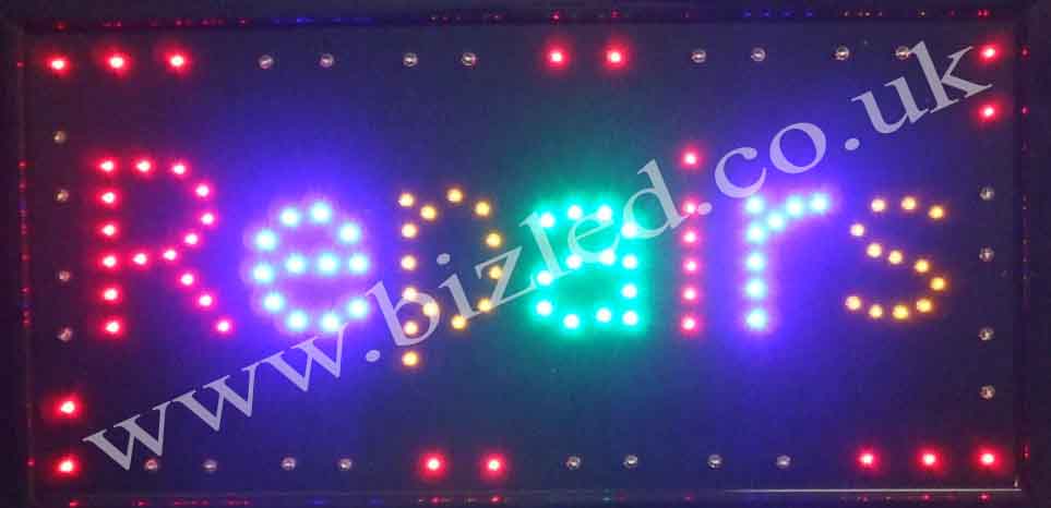 2 mode Flashing REPAIR led new window Shop signs