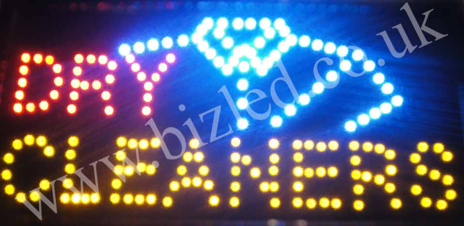 2 mode Flashing dry cleaners led new window Shop signs