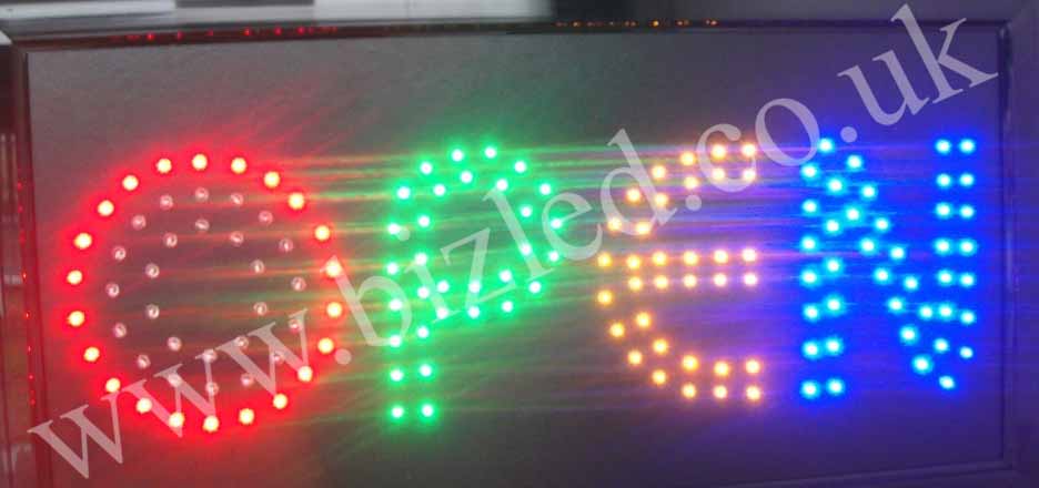 2 mode Flashing open 4 colours led new window Shop signs