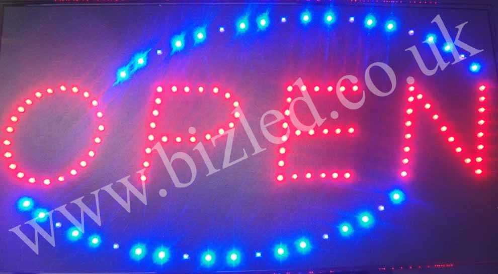 Large 2 mode Flashing open led new window Shop signs