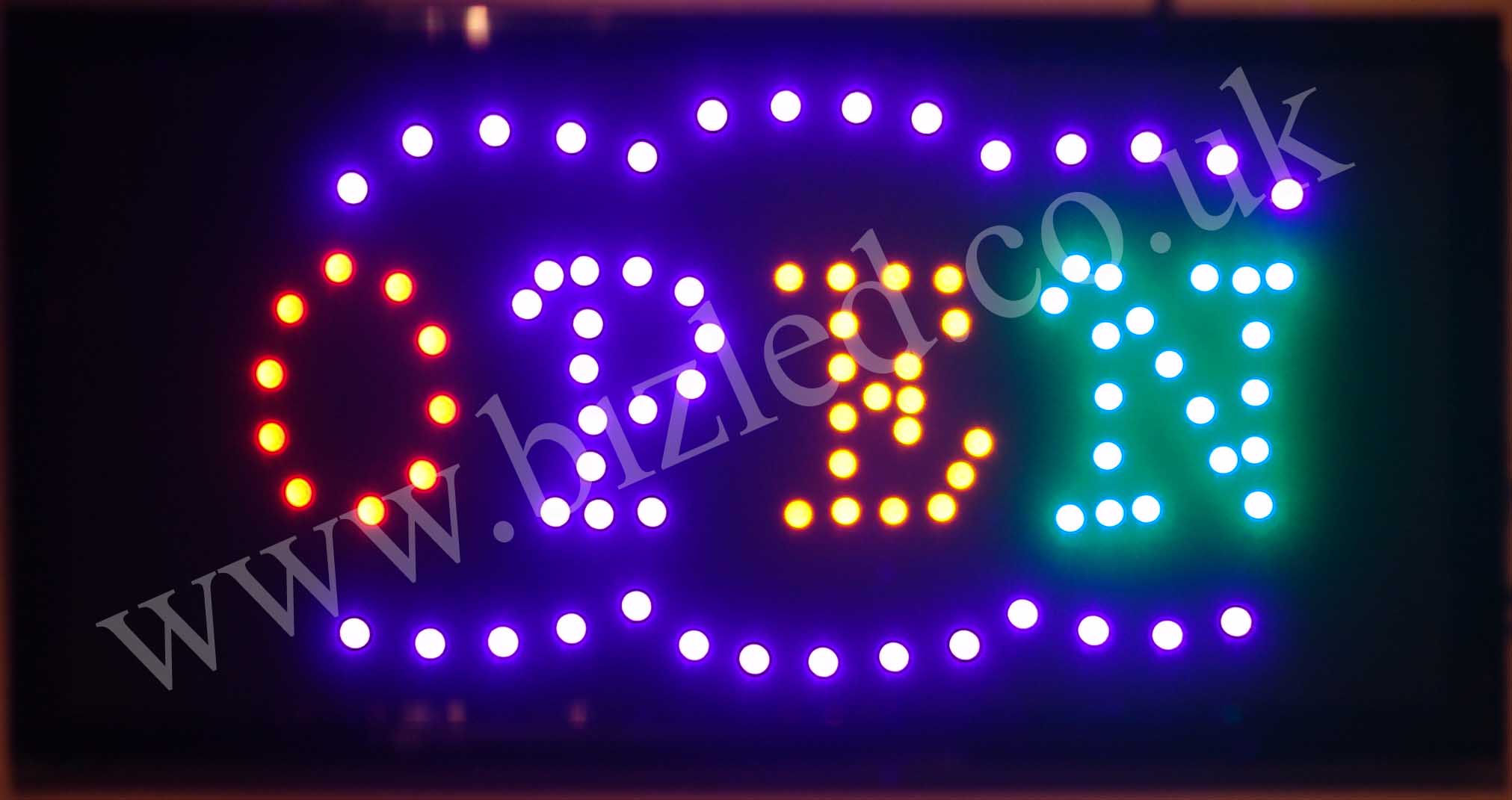 2 mode Flashing open 4 colours led new window Shop signs