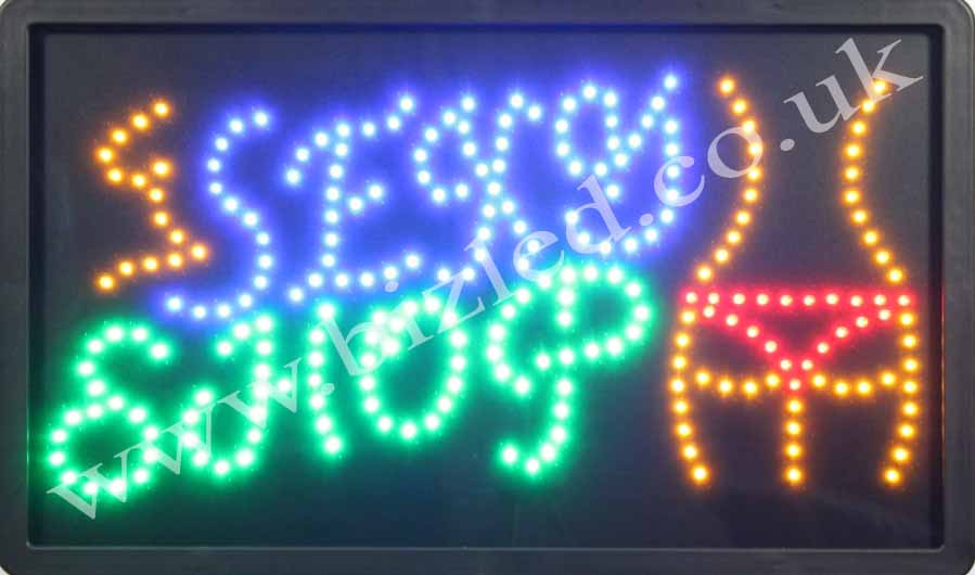 QUALITY FLASHING SEXY SHOP LED new window shop signs