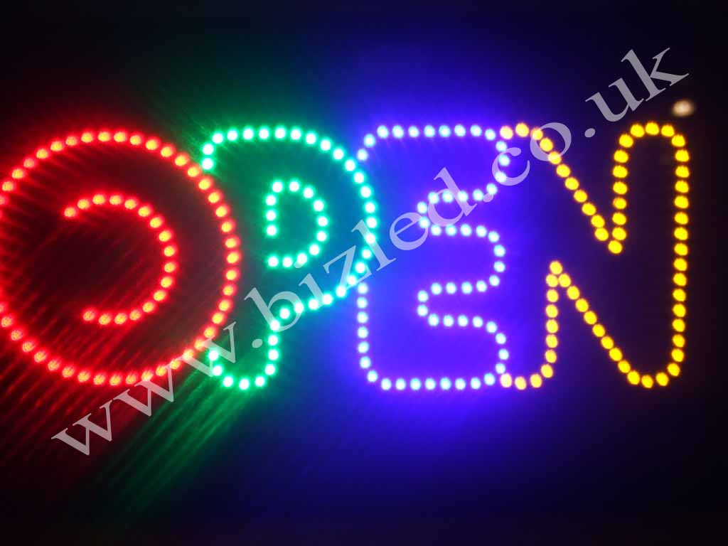QUALITY FLASHING OPEN LED new window shop signs