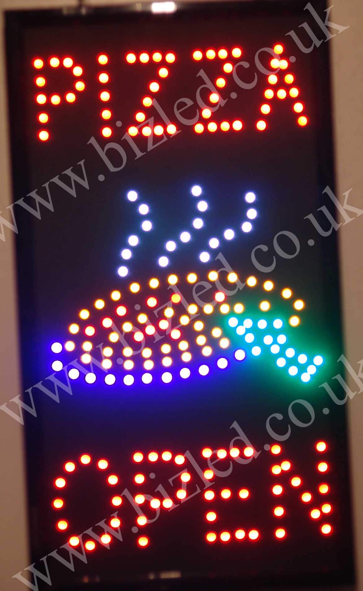 Large 2 mode Flashing PIZZA OPEN led new window Shop signs