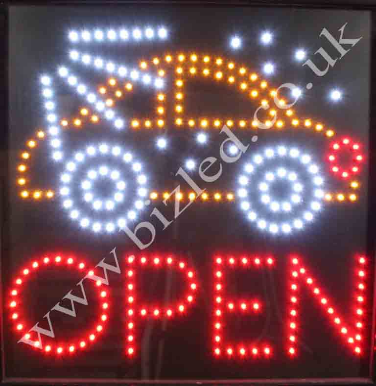 QUALITY FLASHING CAR WASH LED new window shop signs