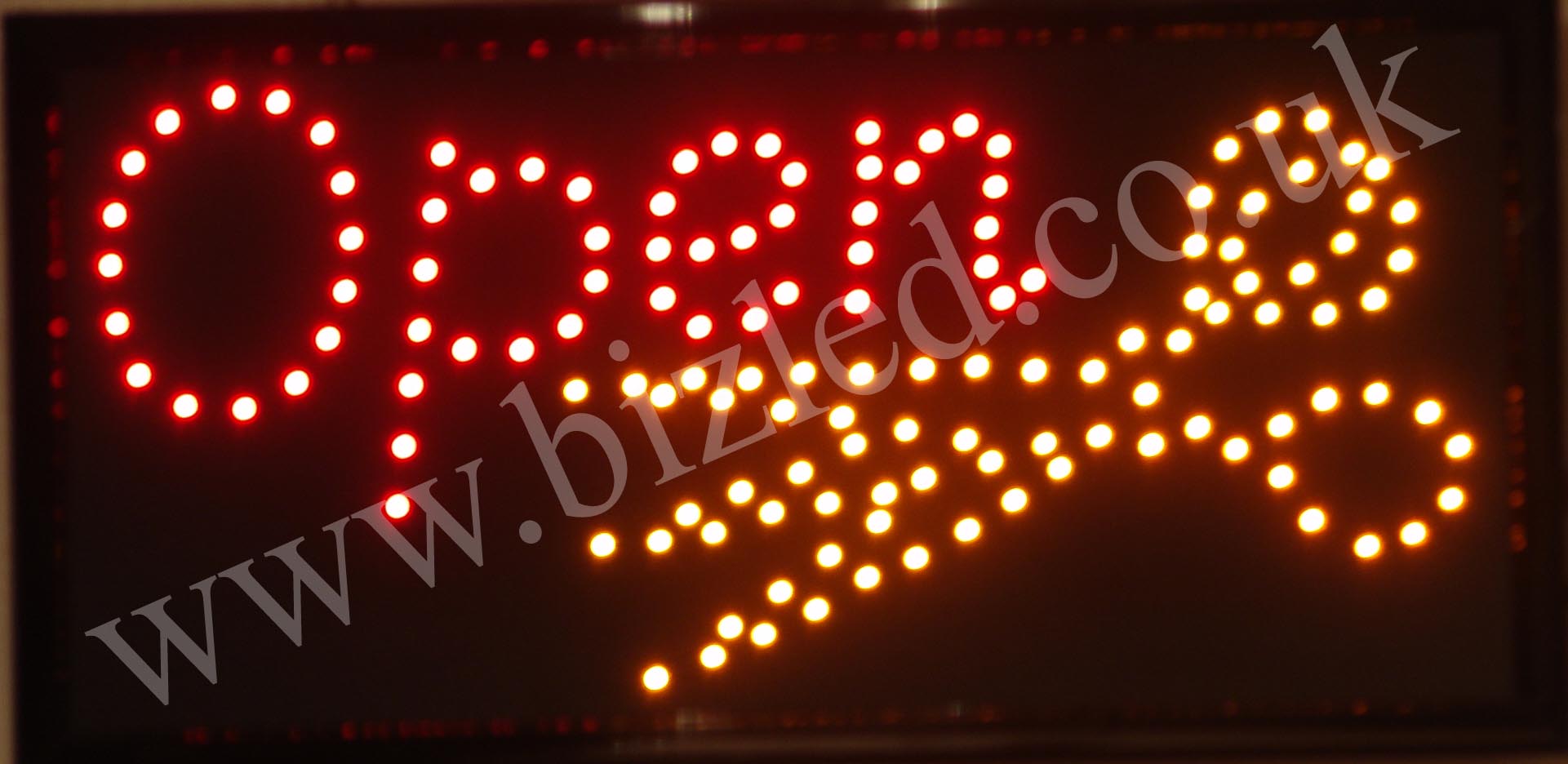 2 mode Flashing Open Yellow Scissor led new window Shop signs