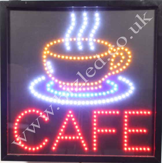 QUALITY FLASHING CAFE LED catering new window shop signs