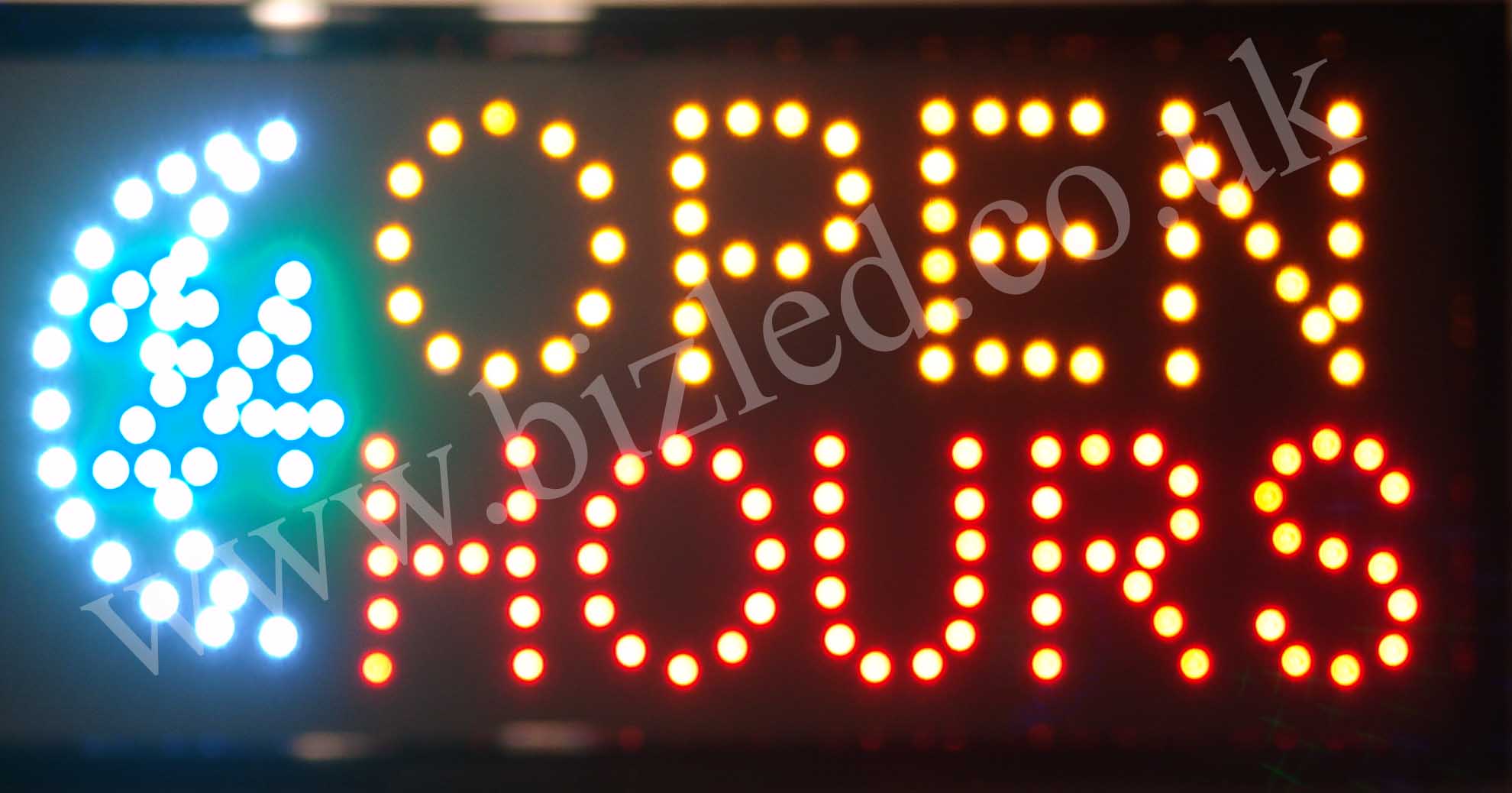 2 mode Flashing Open 24Hrs led new window Shop signs
