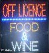 QUALITY FLASHING OFF LICENCE LED new window shop signs