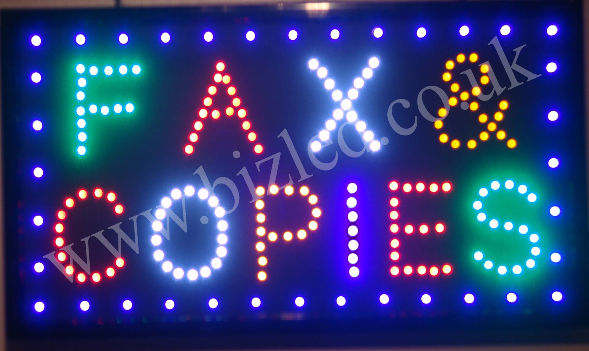 2 mode Flashing FAX & COPIES led new window Shop signs