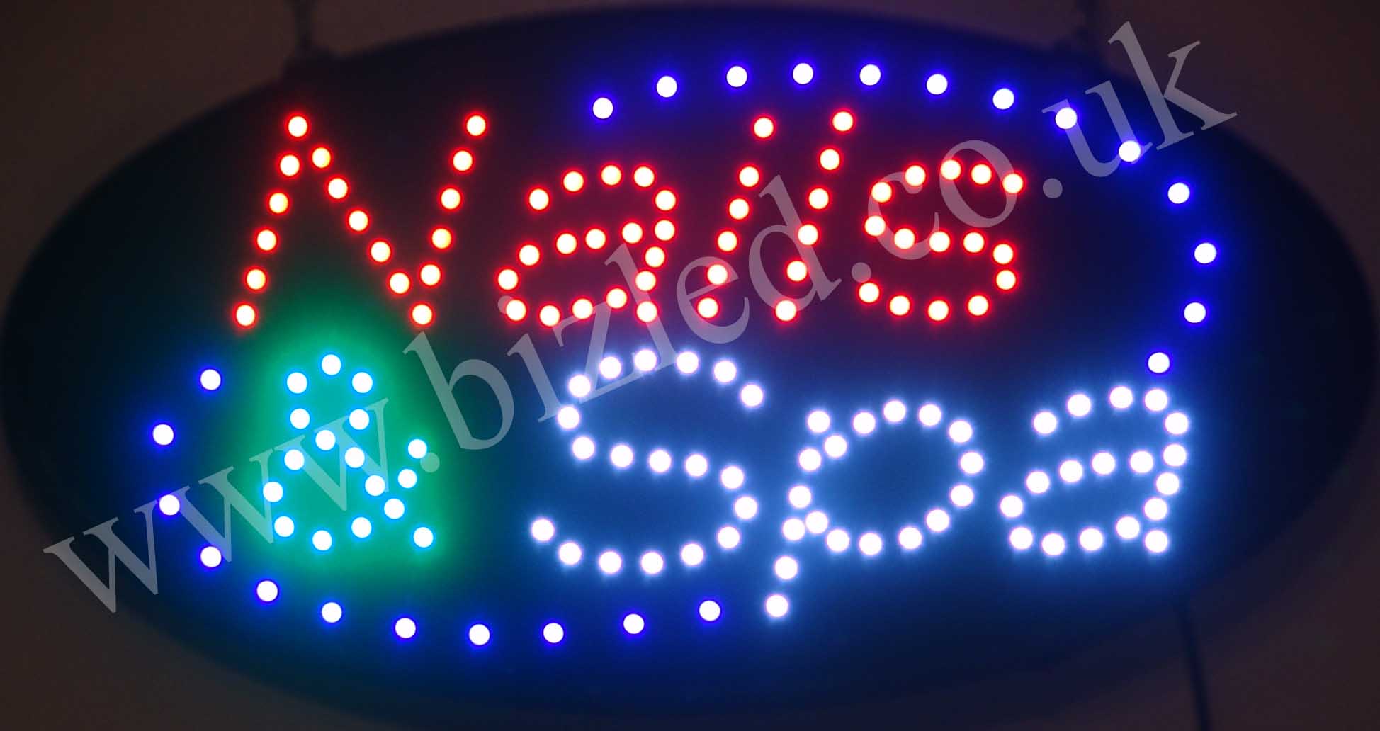 2 mode Flashing Nails & Spa led new window Shop signs