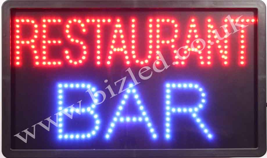 QUALITY FLASHING RESTAURANT BAR catering LED new shop signs
