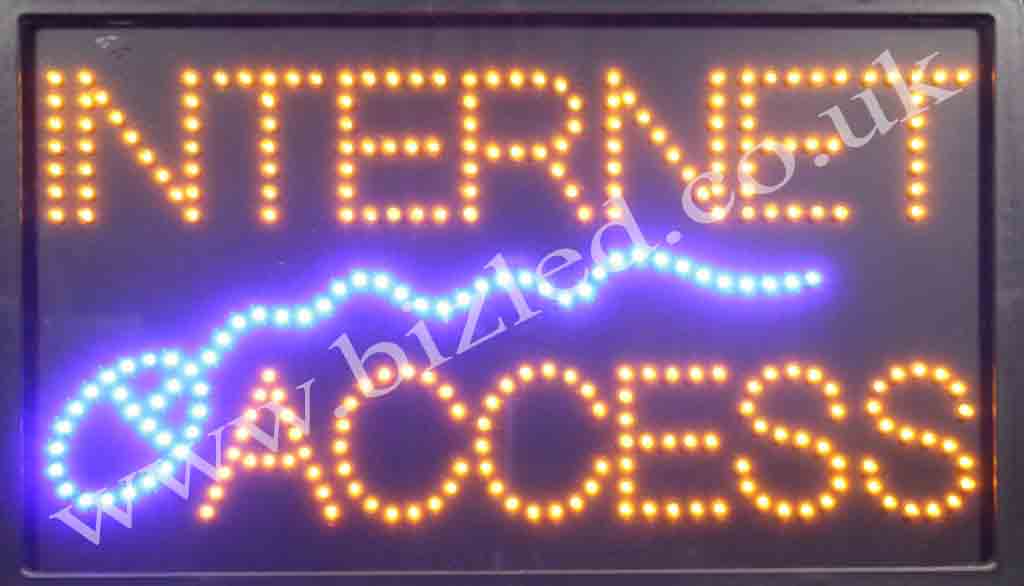 QUALITY FLASHING INTERNET ACCESS LED new window shop signs