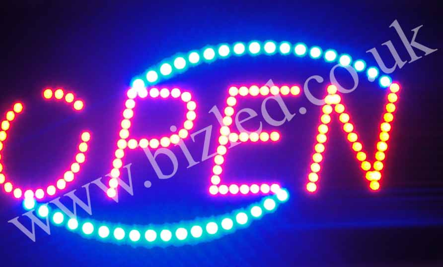 QUALITY FLASHING OPEN LED new window shop signs
