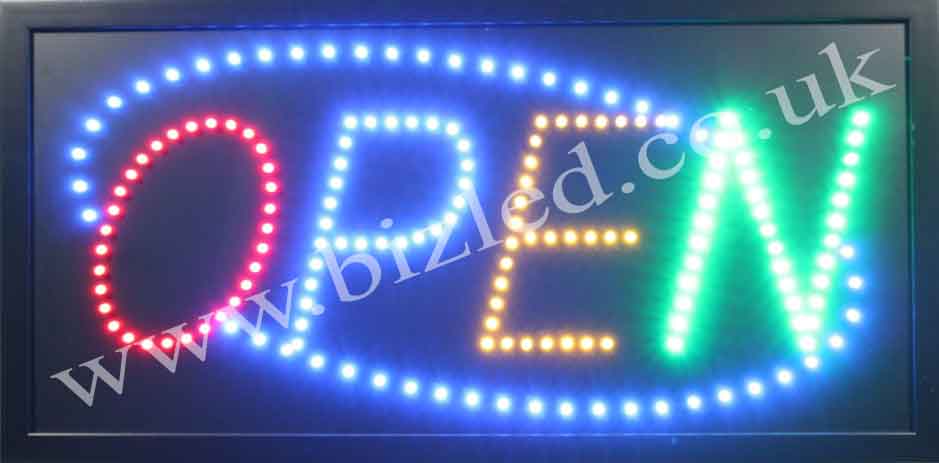 QUALITY FLASHING OPEN LED new window shop signs