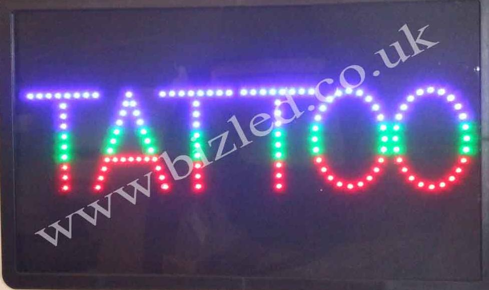 QUALITY FLASHING TATTOO beauty LED new window shop signs