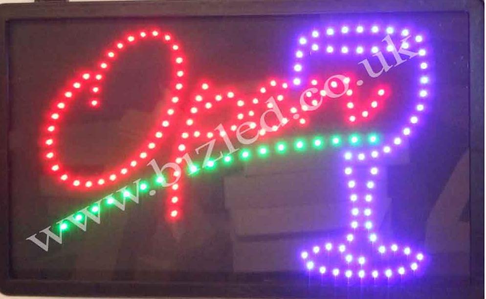 QUALITY FLASHING OPEN WINE LED new window shop signs
