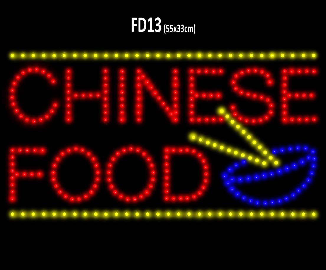 QUALITY FLASHING CHINESE FOOD catering LED new shop signs