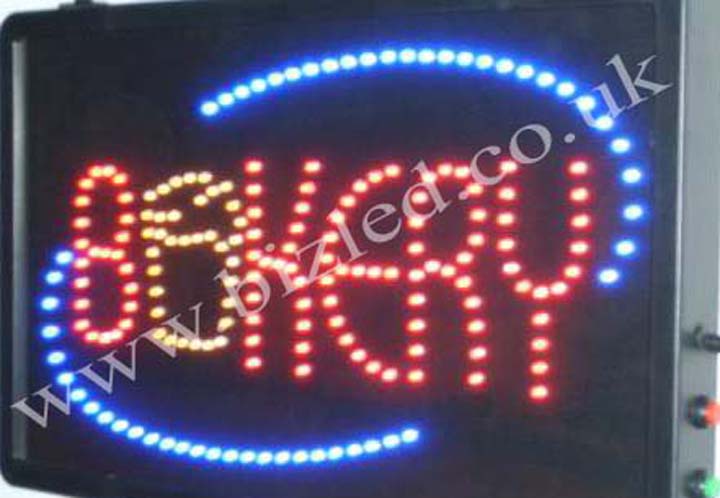 QUALITY FLASHING BAKERY catering LED new window shop signs