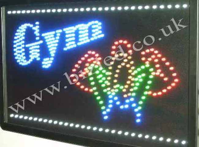 QUALITY FLASHING GYM LED new window shop signs