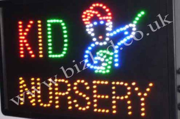 QUALITY FLASHING KID NURSERY LED new window shop signs