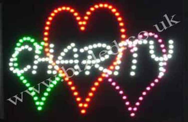 QUALITY FLASHING CHARITY LED new window shop signs