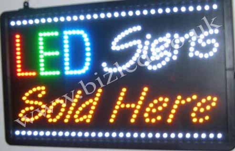QUALITY FLASHING LED SIGNS SOLD HERE new window shop signs