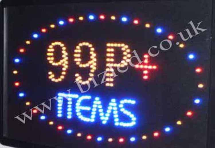 QUALITY FLASHING 99p items LED new window shop signs