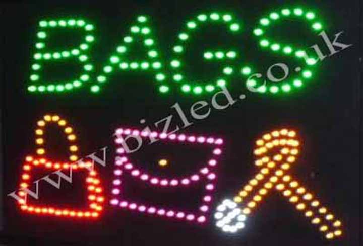 QUALITY FLASHING BAGS ACCESSORIES LED new window shop signs