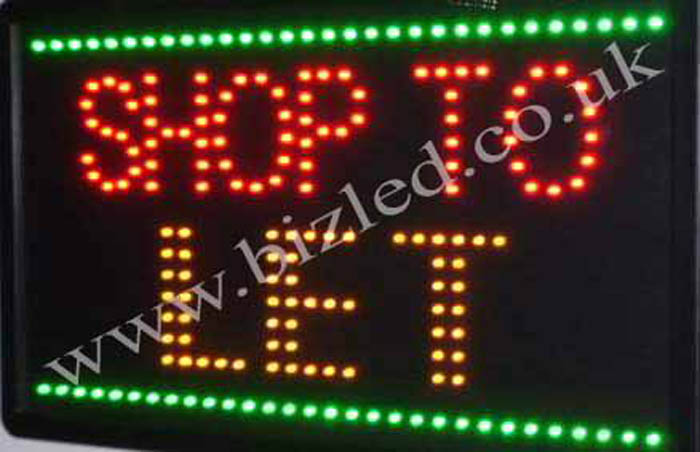 QUALITY FLASHING SHOP TO LET LED new window shop signs