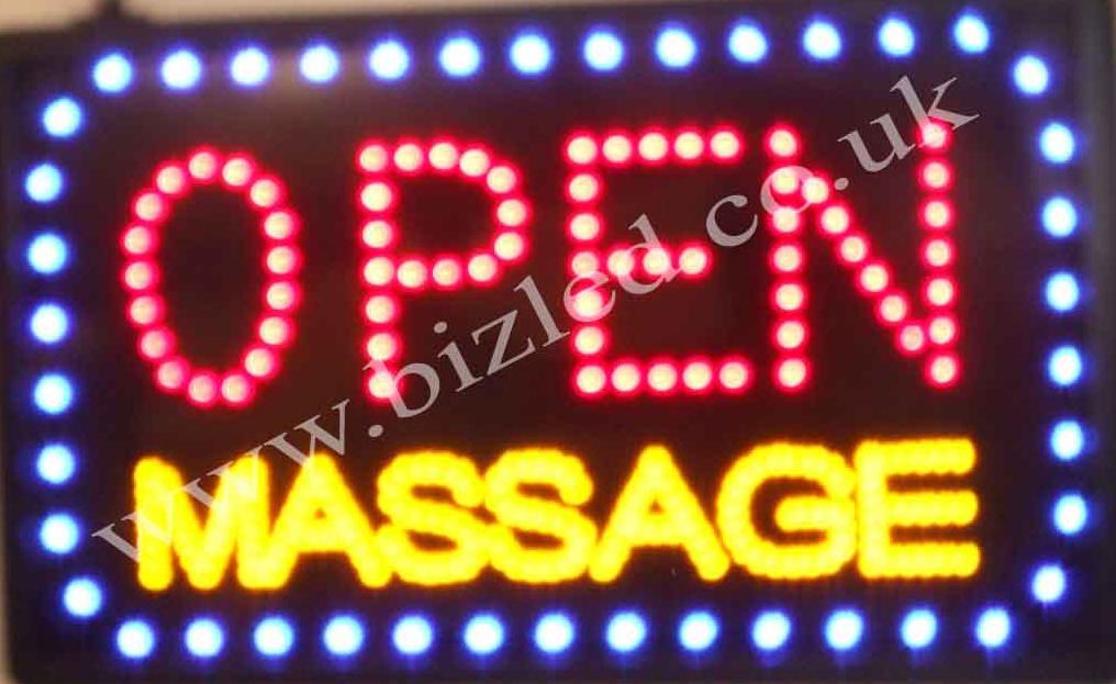 QUALITY FLASHING OPEN MASSAGE beauty LED new shop signs