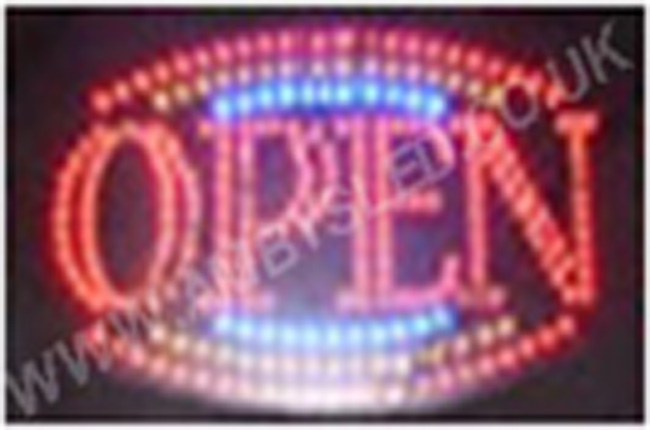 QUALITY FLASHING OPEN LED new window shop signs