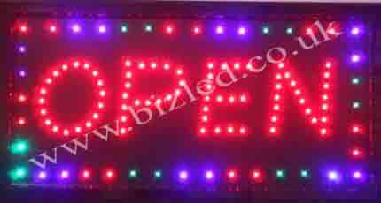 2 mode Flashing open led new window Shop signs