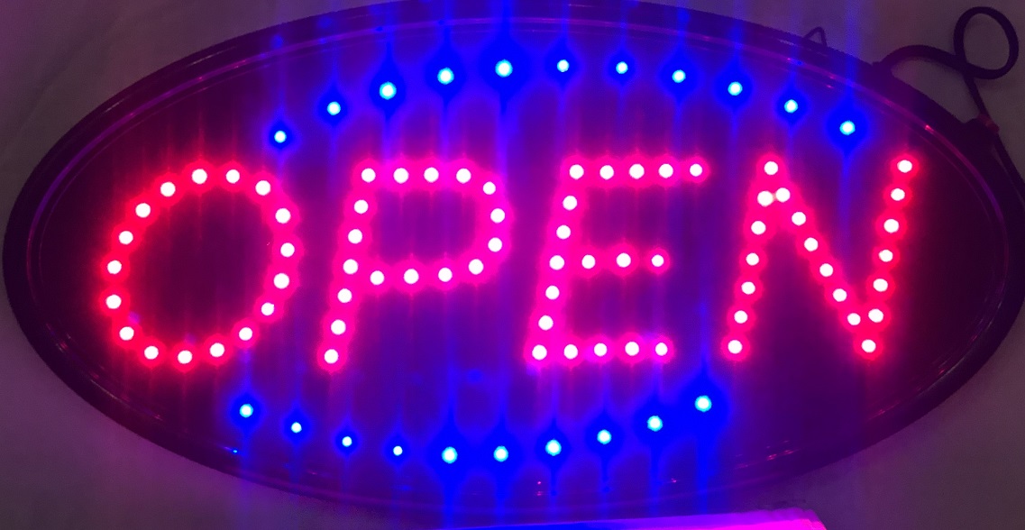 2 mode Flashing open led new window Shop signs