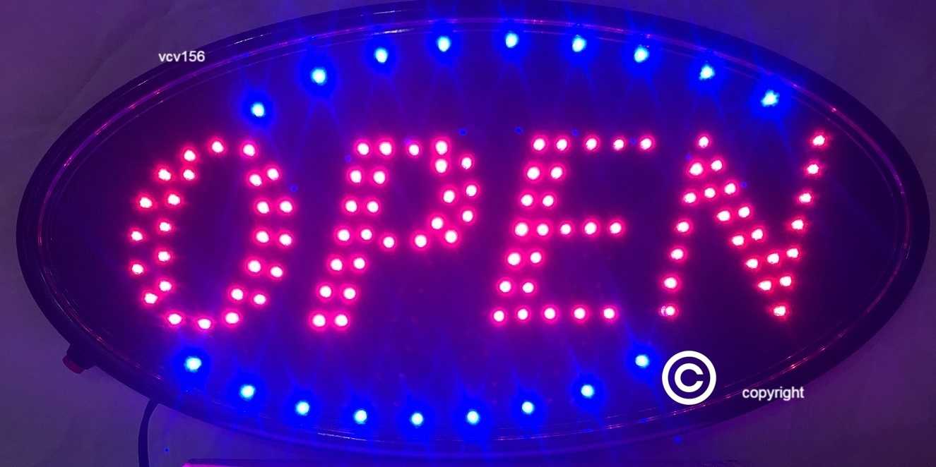 2 mode Flashing Open led new window Shop signs