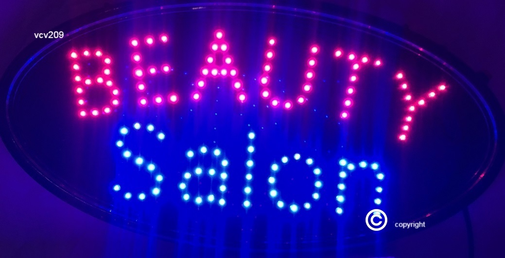2 mode Flashing BEAUTY SALON led new window Shop signs