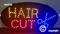 2 mode Flashing Barber sissors hair cut led new window Shop signs