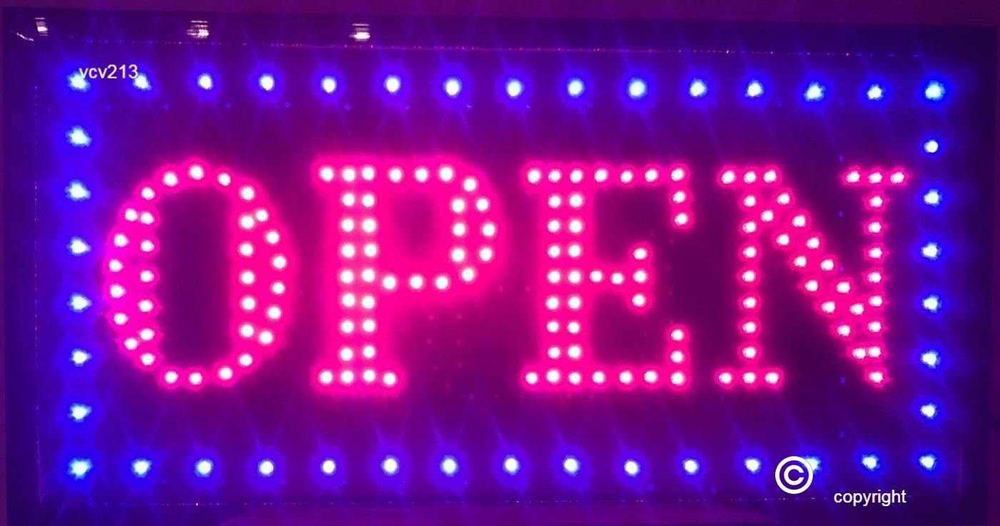 2 mode Flashing old style open led new window Shop signs