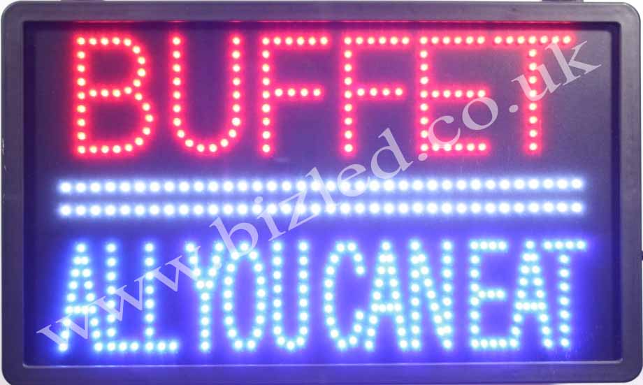 QUALITY FLASHING BUFFET catering LED new shop signs