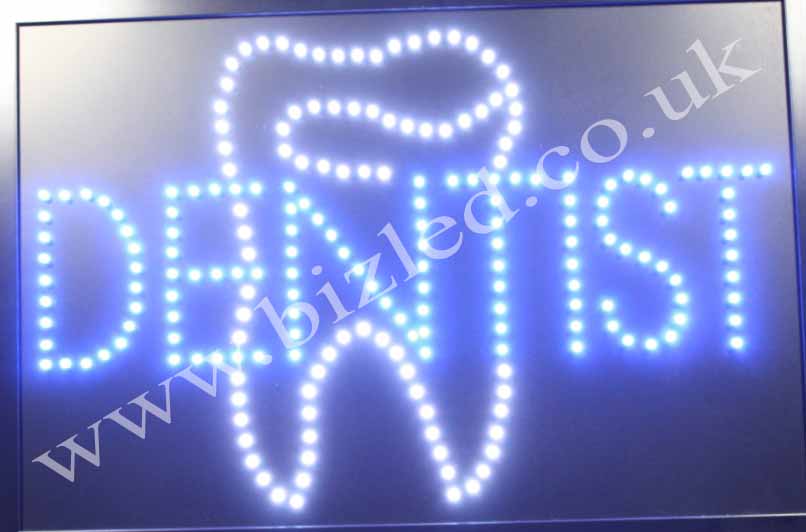 QUALITY FLASHING DENTIST LED new window shop signs