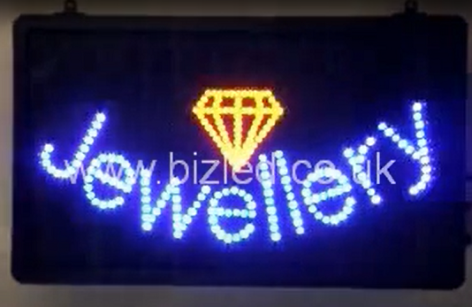 QUALITY FLASHING JEWELLERY LED new window shop signs