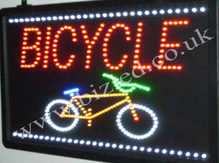 QUALITY FLASHING BICYCLE LED new window shop signs