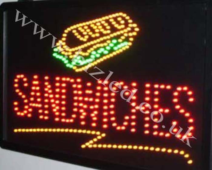 QUALITY FLASHING SANDWICHES catering LED new window shop signs